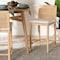 Baxton Studio bali & pari Sofia Modern and Contemporary Natural Finished Wood and Rattan Counter Stool 185-11874-Zoro - alternate 4